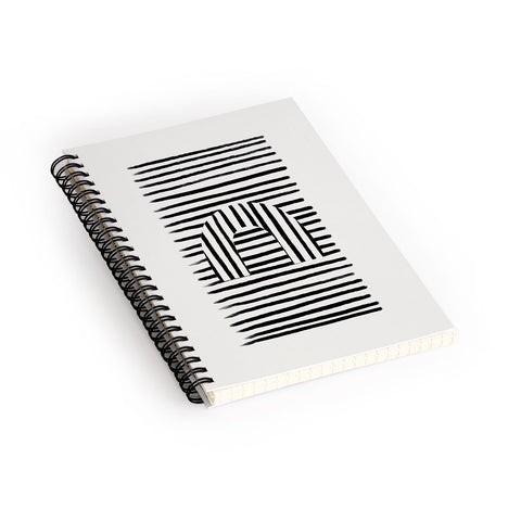 Bohomadic.Studio Minimal Series Black Striped Arch Spiral Notebook