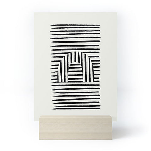 Bohomadic.Studio Minimal Series Black Striped Arch Mini Art Print