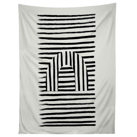 Bohomadic.Studio Minimal Series Black Striped Arch Tapestry