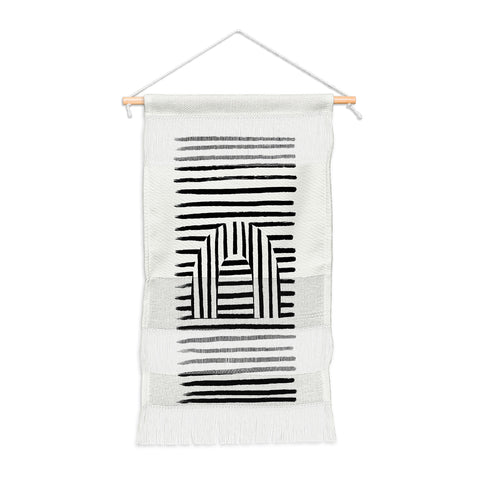 Bohomadic.Studio Minimal Series Black Striped Arch Wall Hanging Portrait