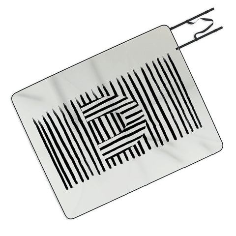 Bohomadic.Studio Minimal Series Black Striped Arch Picnic Blanket