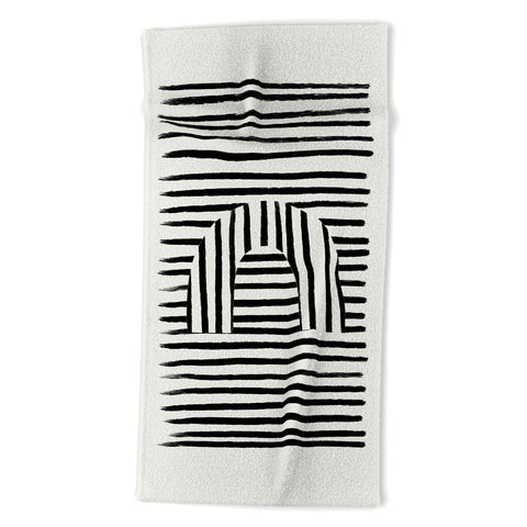 Bohomadic.Studio Minimal Series Black Striped Arch Beach Towel