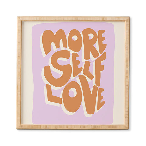Bohomadic.Studio Modern More Self Love Quote Framed Wall Art