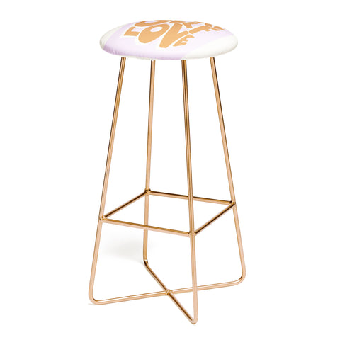 Bohomadic.Studio Modern More Self Love Quote Bar Stool