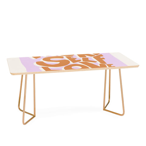 Bohomadic.Studio Modern More Self Love Quote Coffee Table