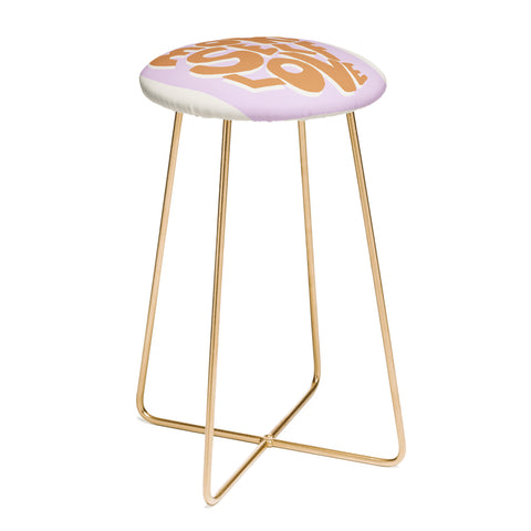 Bohomadic.Studio Modern More Self Love Quote Counter Stool