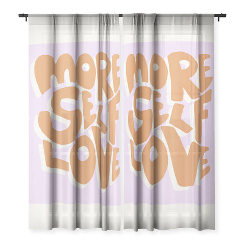 Bohomadic.Studio Modern More Self Love Quote Sheer Non Repeat