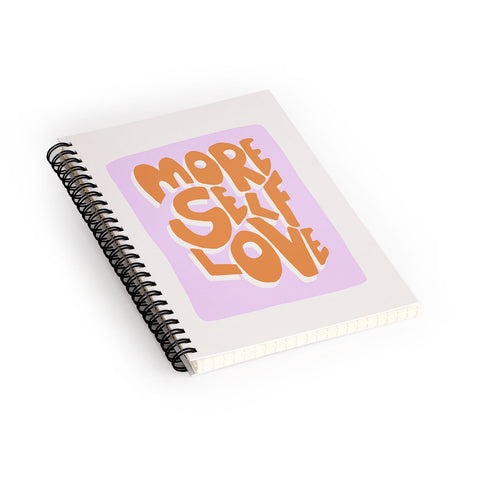 Bohomadic.Studio Modern More Self Love Quote Spiral Notebook