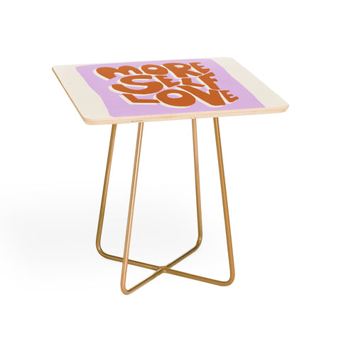 Bohomadic.Studio Modern More Self Love Quote Side Table