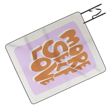 Bohomadic.Studio Modern More Self Love Quote Picnic Blanket