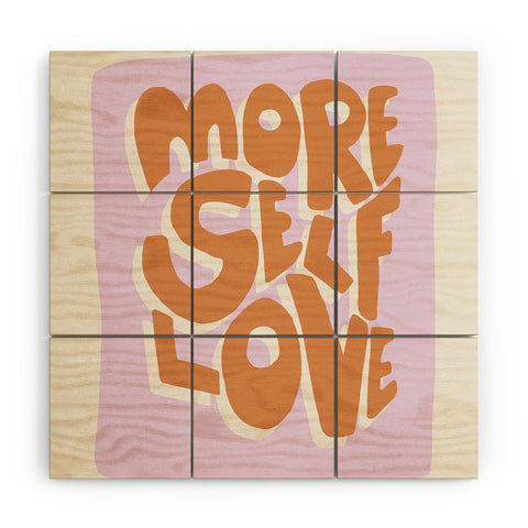 Bohomadic.Studio Modern More Self Love Quote Wood Wall Mural