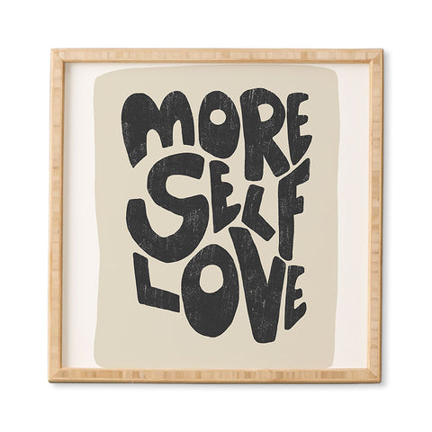 Bohomadic.Studio Modern Self Love Art in Black Framed Wall Art