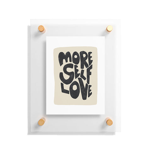 Bohomadic.Studio Modern Self Love Art in Black Floating Acrylic Print