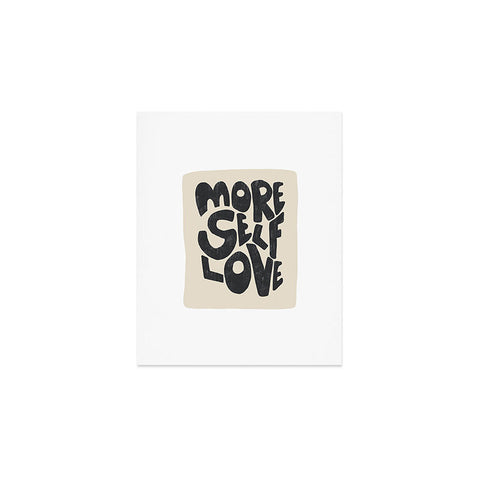 Bohomadic.Studio Modern Self Love Art in Black Art Print