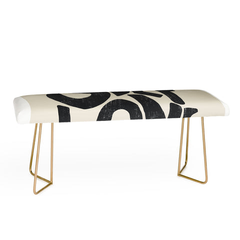 Bohomadic.Studio Modern Self Love Art in Black Bench