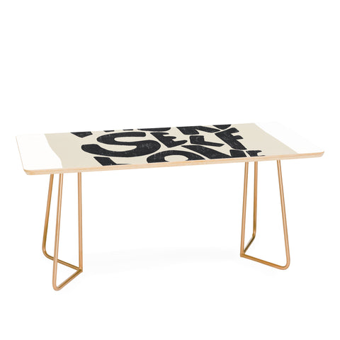 Bohomadic.Studio Modern Self Love Art in Black Coffee Table