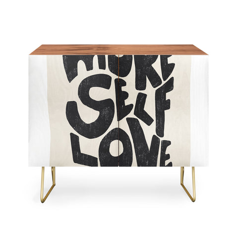 Bohomadic.Studio Modern Self Love Art in Black Credenza