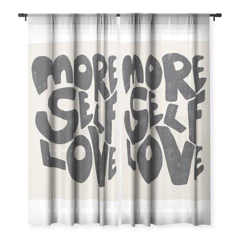 Bohomadic.Studio Modern Self Love Art in Black Sheer Non Repeat
