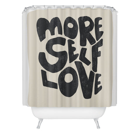 Bohomadic.Studio Modern Self Love Art in Black Shower Curtain
