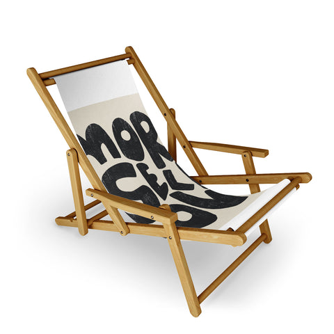 Bohomadic.Studio Modern Self Love Art in Black Sling Chair