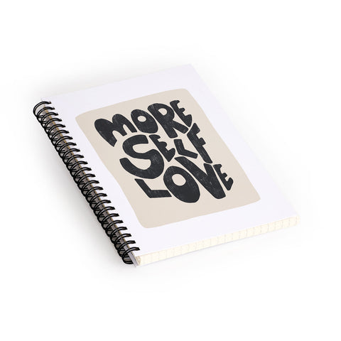 Bohomadic.Studio Modern Self Love Art in Black Spiral Notebook