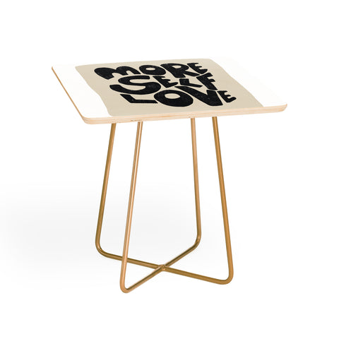 Bohomadic.Studio Modern Self Love Art in Black Side Table