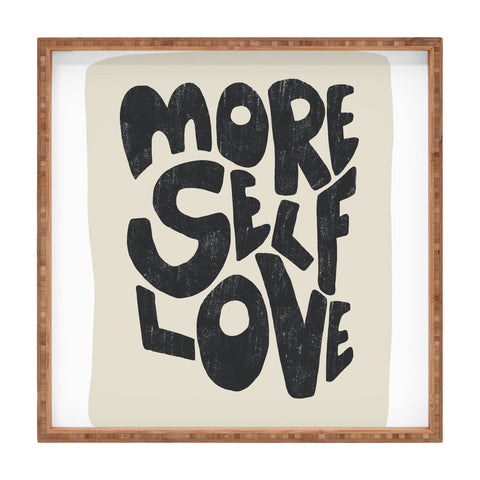Bohomadic.Studio Modern Self Love Art in Black Square Tray