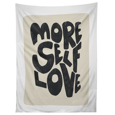 Bohomadic.Studio Modern Self Love Art in Black Tapestry