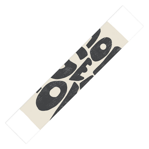 Bohomadic.Studio Modern Self Love Art in Black Table Runner