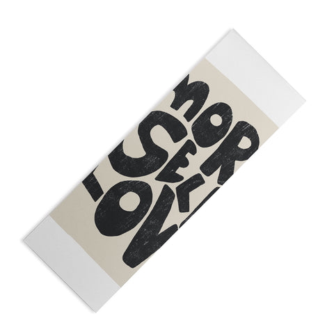 Bohomadic.Studio Modern Self Love Art in Black Yoga Mat