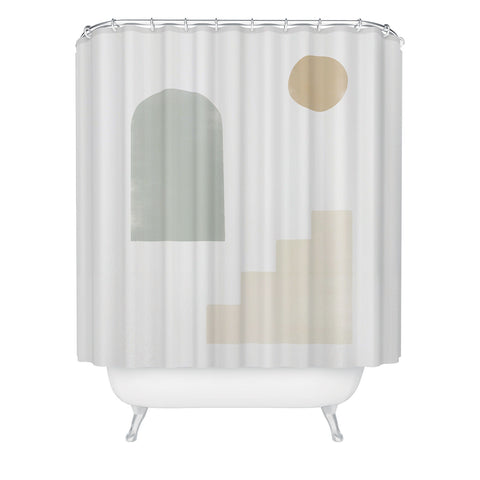 Bohomadic.Studio Sage Cyclades Linen Sun Shower Curtain
