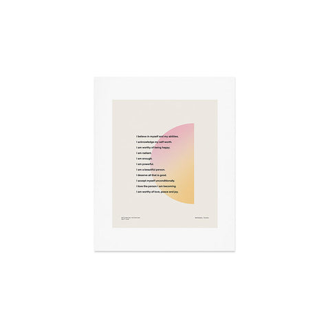 Bohomadic.Studio Self Love Affirmations Positivity Art Print