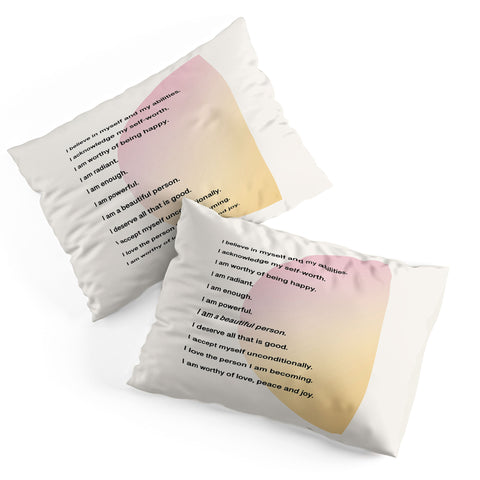 Bohomadic.Studio Self Love Affirmations Positivity Pillow Shams