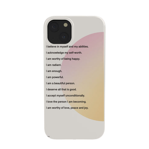Bohomadic.Studio Self Love Affirmations Positivity Phone Case