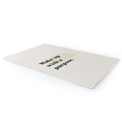 Bohomadic.Studio Wake Up With A Purpose Motivational Quote Area Rug