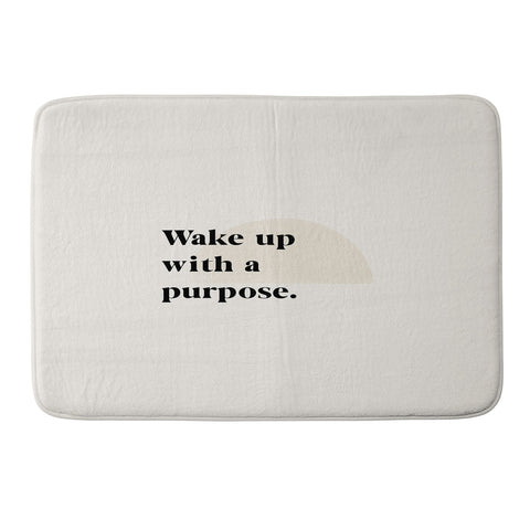 Bohomadic.Studio Wake Up With A Purpose Motivational Quote Memory Foam Bath Mat