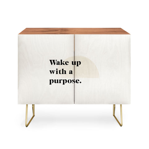 Bohomadic.Studio Wake Up With A Purpose Motivational Quote Credenza