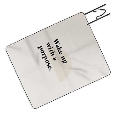 Bohomadic.Studio Wake Up With A Purpose Motivational Quote Outdoor Blanket