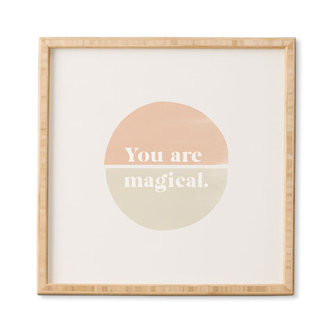 Bohomadic.Studio You Are Magical Soft Pink Framed Wall Art