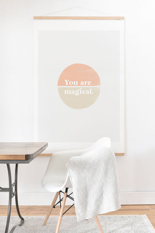 Bohomadic.Studio You Are Magical Soft Pink Art Print And Hanger