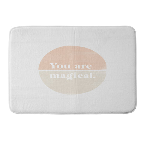 Bohomadic.Studio You Are Magical Soft Pink Memory Foam Bath Mat