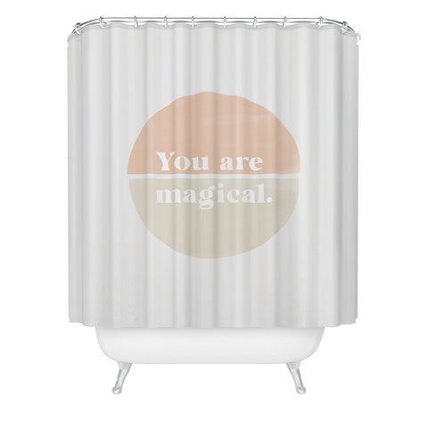 Bohomadic.Studio You Are Magical Soft Pink Shower Curtain