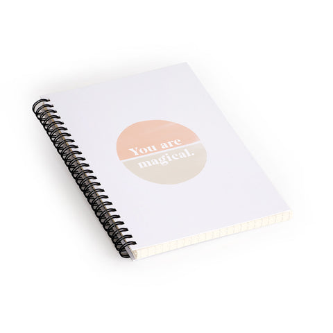 Bohomadic.Studio You Are Magical Soft Pink Spiral Notebook