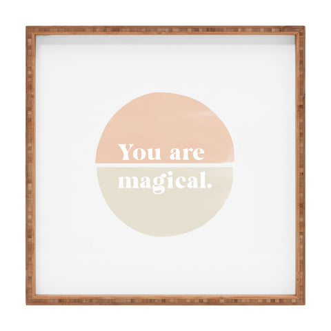 Bohomadic.Studio You Are Magical Soft Pink Square Tray