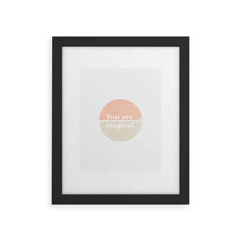 Bohomadic.Studio You Are Magical Soft Pink Framed Art Print