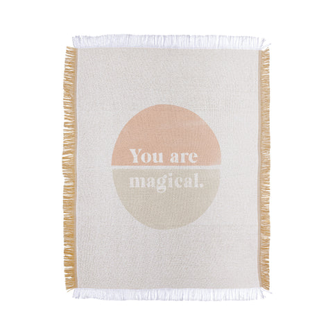 Bohomadic.Studio You Are Magical Soft Pink Throw Blanket