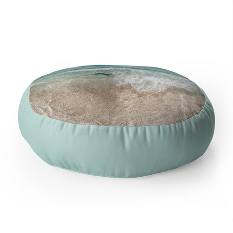 Bree Madden Aqua Wave Floor Pillow Round