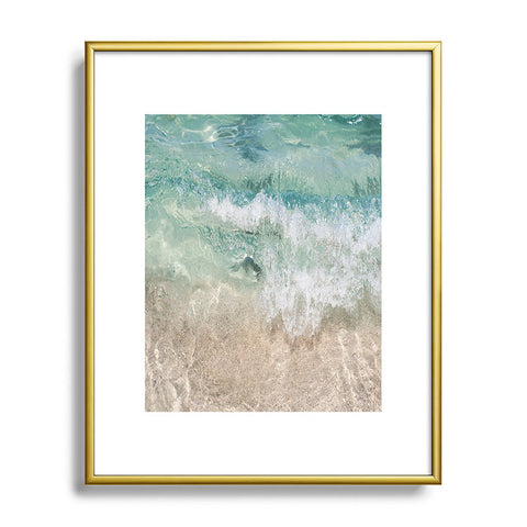 Bree Madden Aqua Wave Metal Framed Art Print