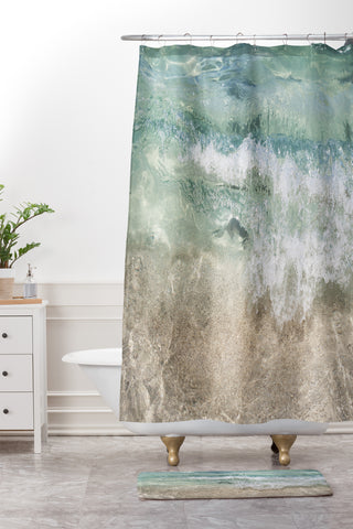 Bree Madden Aqua Wave Shower Curtain And Mat