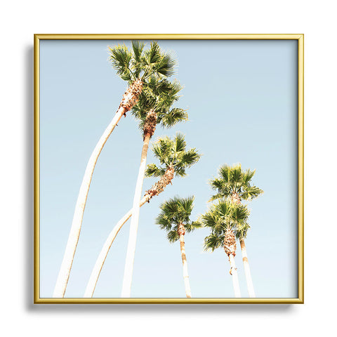 Bree Madden Beach Palms Metal Square Framed Art Print